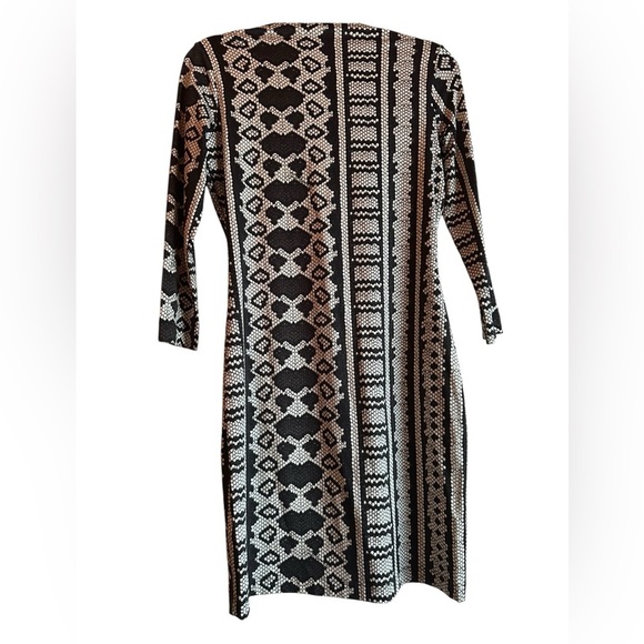 Just Cavalli Monochrome Geometric Long Sleeve Dress size 44/12 - Picture 6 of 10
